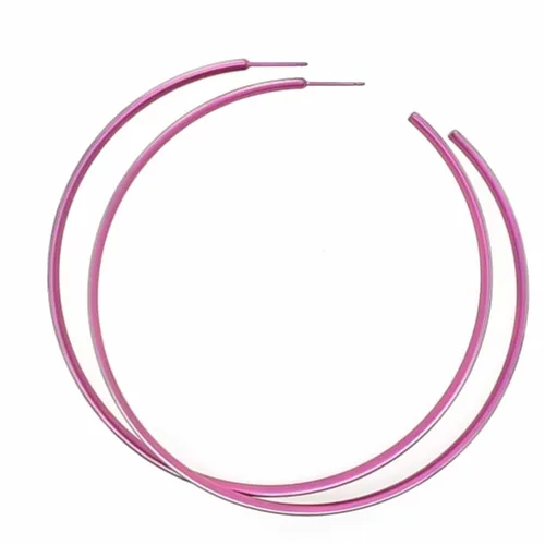 Extra Large Subtle Pink Colour Hoop Earrings